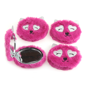 Diseño de piel hinchada peludo suave espejo compacto espejo de bolsillo - Product Image 4