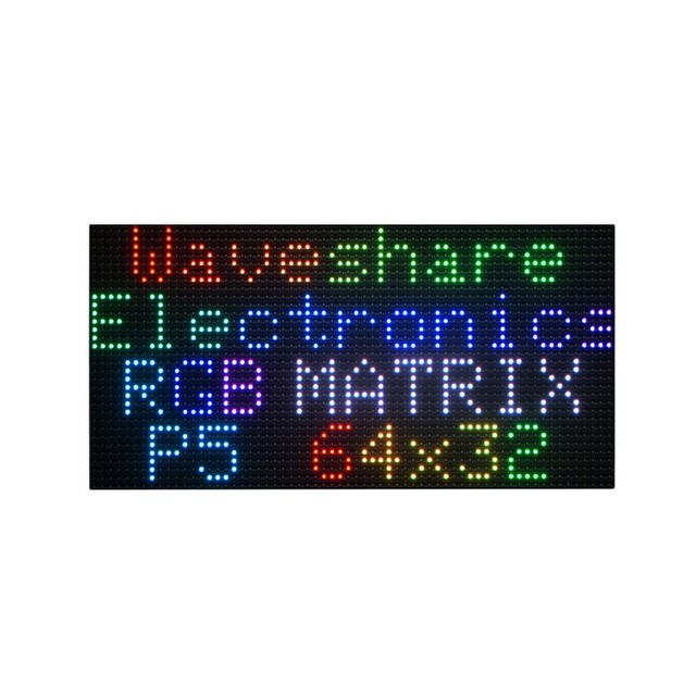 RGB Full-Color LED Matrix Panel 5mm Pitch 64x32 Pixels Adjustable Brightness Matrix Display for Raspberry Pi/ESP32
