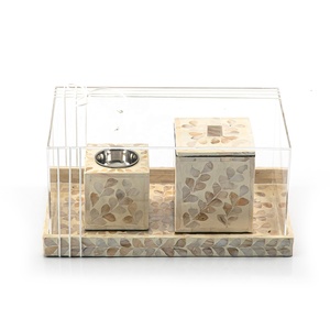 Plateau d'incrustation de serpillière de haute qualité fabriqué à la main du Vietnam avec Contact en bois religieux acrylique MDF - Product Image 2