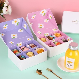 Xjh handmade Macaron hộp với Ribbon ngăn dập nổi bao bì thực phẩm cho cupcakes và Macarons bán buôn tùy chọn quà tặng - Product Image 5