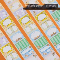 Mignonnes feuilles autocollantes amovibles personnalisables, blocs-notes créatifs à motifs de dessins animés, notes amovibles pour la décoration de carnets et agendas