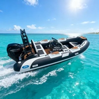 Bateau semi-rigide Hedia Sport 420 RIB 4,2 m (14 pieds) en aluminium et Hypalon, bateau pneumatique semi-rigide en PVC et aluminium 420 pour les loisirs en famille