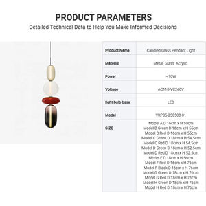 Lampe suspendue en verre confit moderne métal acrylique empilé orbe Capsule plafonnier <span class=keywords><strong>cuisine</strong></span> île salle à manger bar en gros usine - Product Image 3
