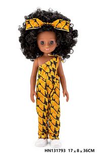 Toptan <span class=keywords><strong>2025</strong></span> yeni 13 inç kıvırcık siyah PVC vinil plastik Pretty kız bebek yumuşak oyuncak çocuk için doğum günü hediyesi yüksek kalite - Product Image 3