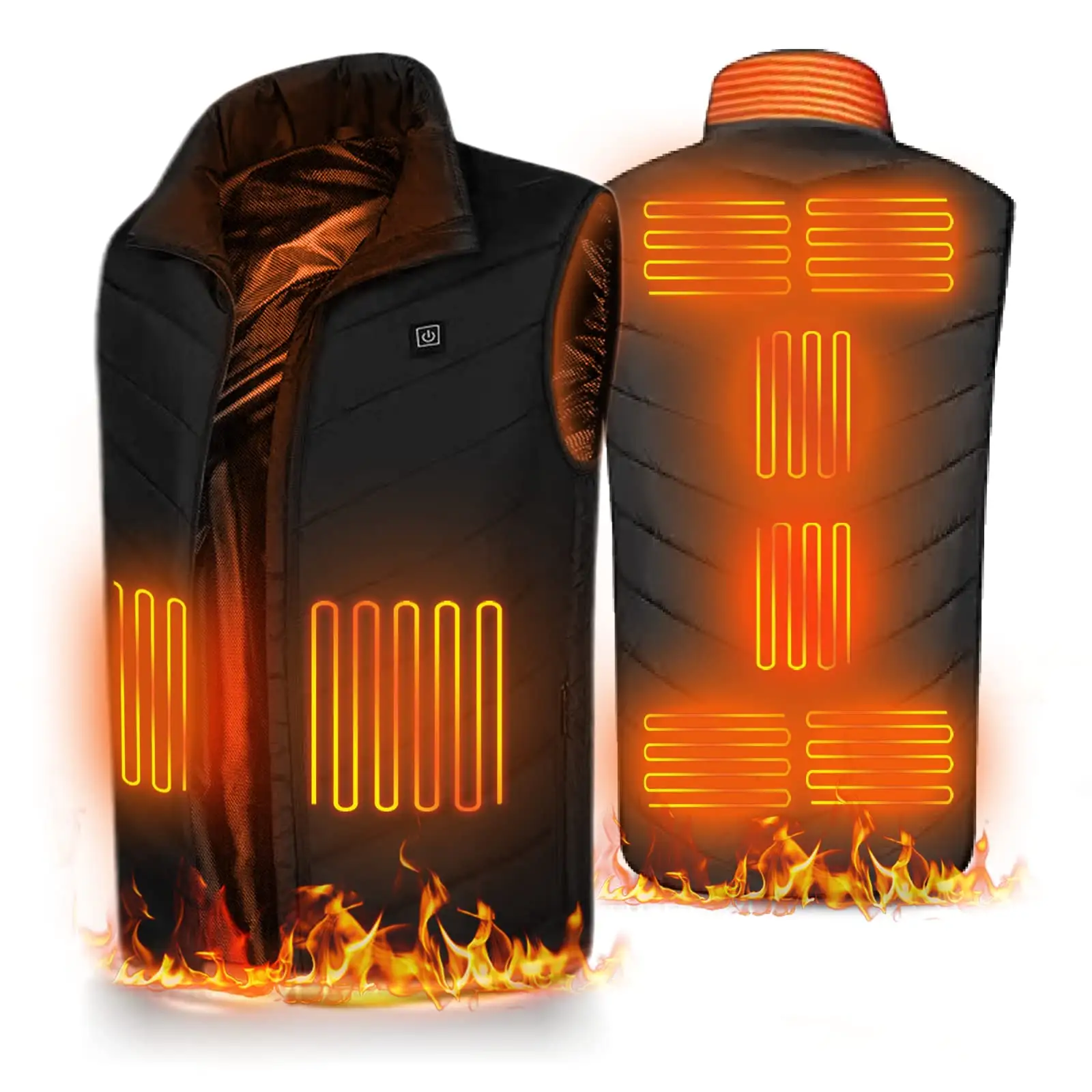 Veste Chauffant Men'S Vests Waistcoats Custom Electric Usb Smart Warm Thermal Winter Clothes Heat Vest Jackets With Battery Pack