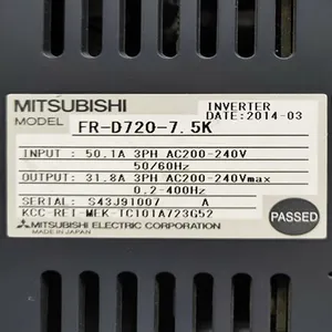 새로운 mitsubishi 스핀들 드라이브 FR-E720-7.5K 컨트롤러 부품 보증 12 개월
