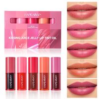 Nouveau Rouge à Lèvres 5 Couleurs Anti-transfert, Gloss Hydratant Effet Brume, Teinture à Lèvres