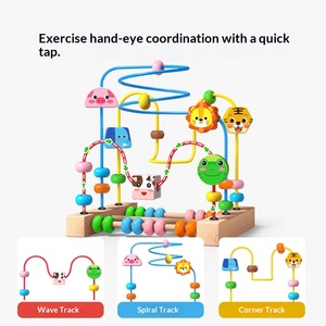 ของเล่นไม้สำหรับเด็กอายุ <span class=keywords><strong>0</strong></span>-<span class=keywords><strong>1</strong></span> <span class=keywords><strong>ปี</strong></span> ชุดร้อยลูกปัด มอนเตสซอรี่ ของเล่นเสริม<span class=keywords><strong>พัฒนาการ</strong></span> ตัวต่อรูปทรงสี่เหลี่ยม - Product Image 2