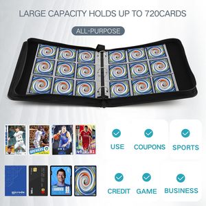 Carpeta para Tarjetas de Crédito con 9 Bolsillos y 50 Fundas para Tarjetas, Capacidad para 900 Tarjetas, Cierre de Cremallera de PVC - Product Image 5