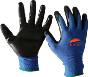 Guscio in poliestere più popolare di 13 Gauge con guanti economici rivestiti in Nitrile liscio all'ingrosso - Product Image 3