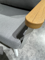 Ensemble de canapé et de chaises d'extérieur modernes de style nordique, en alliage d'aluminium, mobilier de jardin, modèle 725, pour usage hôtelier, emballage postal Y