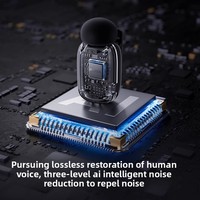 Microphone sans fil miniature à clipser pour téléphone portable, idéal pour la diffusion en direct, la réduction du bruit et l'enregistrement radio.