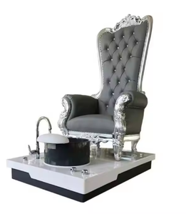 Chaise de pédicure King avec cuir et verre Power Vibration Kraft Bain de pieds <span class=keywords><strong>Plateau</strong></span> en bois pour manucure Salon de manucure - Product Image 5