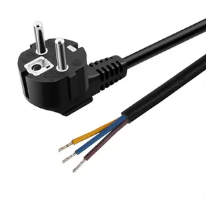 VDE estándar 10A 16A 220V Cloverleaf Cable de plomo CEE 7/7 enchufe a IEC C5 Cable de alimentación de CA para proyector de TV portátil