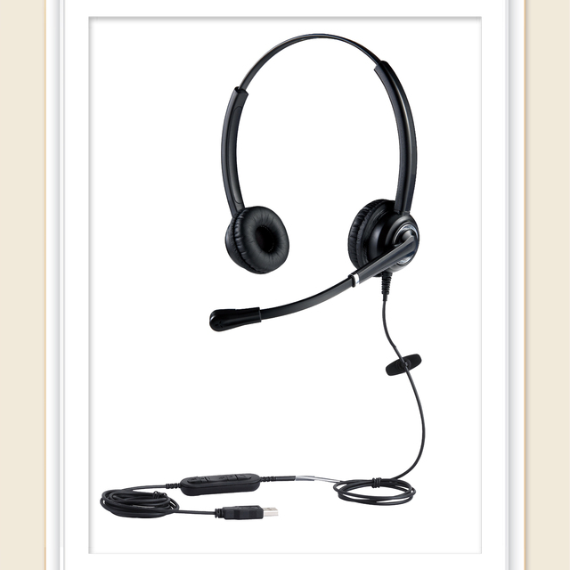 Noise Cancelling Call Center USB Headphone Headset with Microphone for Office Call Center Telework
