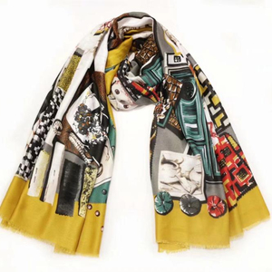 Nuova Collezione 2025: <span class=keywords><strong>Sciarpa</strong></span> da <span class=keywords><strong>Donna</strong></span> con Stampa Digitale Floreale e Fiocchi, Traspirante e ad Asciugatura Rapida, 100% <span class=keywords><strong>Cotone</strong></span>, Hijab - Product Image 3