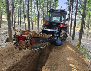 Trancheuse à chaîne montée sur tracteur, profondeur 1,5 mètre, largeur 25/40/50/60/80/150 cm, pour fermes, vergers et travaux <span class=keywords><strong>de</strong></span> construction - Product Image 1