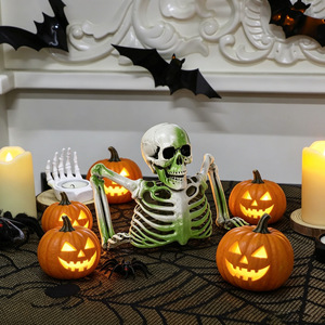 HLC Halloween Spot Animatronic Spooky Half Body Skeleton Halloween Decor, Broken Ground Skeleton Halloween Scene Ornament Prop - Product Image 6