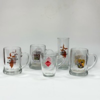 Evershine Vente en gros de tasses à bière en verre personnalisées avec logo imprimé par sublimation, tasse à bière souvenir avec poignée