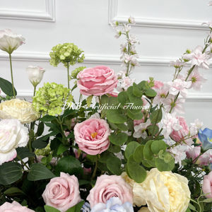 Offre Spéciale classique fleur artificielle décoration mariage Table décoration haute qualité soie mariage fleurs vert allée <span class=keywords><strong>prairie</strong></span> - Product Image 5