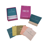 Ogni giorno incoraggiamento carte gratitudine citazioni Positive carta di affermazione mazzo con scatola rigida arco legno Stand stampa personalizzata