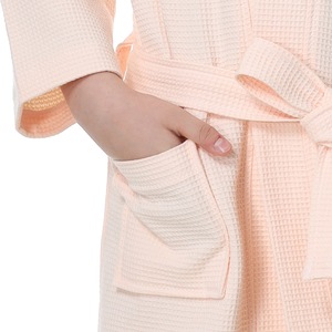 Children's <b>Waffle</b> Bathrobe Pure Cotton Thickened With Pockets For Home And Travel - Product Image 2