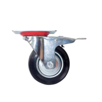 Roue pivotante industrielle pneumatique solide en caoutchouc de 2, 3, 4 pouces, mini, robuste, 50 mm