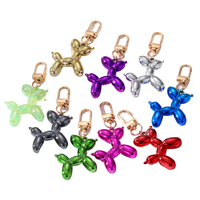 2024 vente chaude nouveau multicolore ballon chien porte-clés dessin animé pendentif porte-clés créatif animaux pendentifs breloques sac ornements