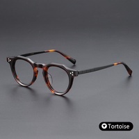 Nouveautés 23015 : Monture de lunettes rétro de haute qualité en acétate et titane pour lunettes optiques – Vente chaude en gros direct usine