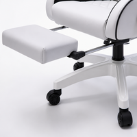 Chaise de jeu ALINUNU avec logo personnalisé en similicuir pour salle de jeu, chaise de jeu ergonomique à dossier haut avec repose-pieds