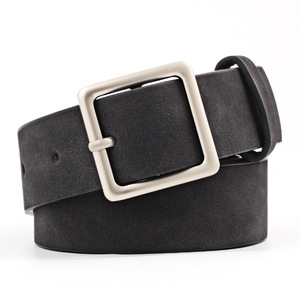 <span class=keywords><strong>TEMU</strong></span> donna stile coreano Vintage fibbia quadrata cintura semplice moda Versatile con Texture opaca lega di vendita calda fibbia - Product Image 5