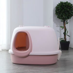 Hoopet Low MOQ Flip Open Indoor Rosa Katzenstreu Sand kästen Toilette - Product Image 1
