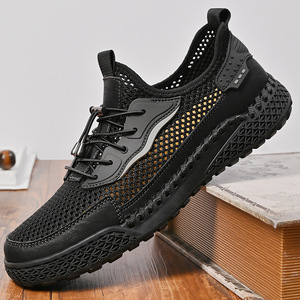 Chaussures décontractées d'été 2026 pour hommes, en maille respirante, design ajouré, semelle souple, légères, avec fond cousu antidérapant - Product Image 2