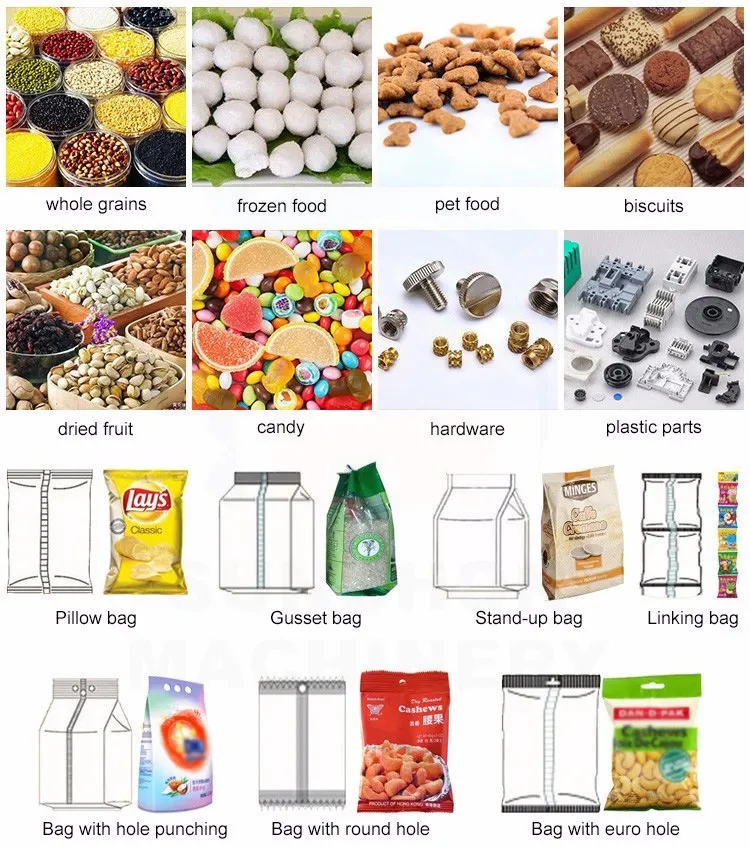 Multi-function multi head weigher packaging snack food vffs Automatic Pouch Packing Machine