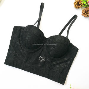 Novance – Top tubulaire Sexy grande taille pour <span class=keywords><strong>Femme</strong></span>, débardeur en dentelle, caraco transparent en Coton - Product Image 4