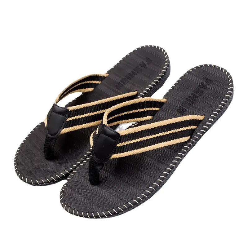 Wholesale lightweight breathable summer Korean men's beach pinch mens flip-flops sandals slippers