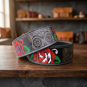 Hot Selling 100% Genuine <b>Cow</b> Leather Dog Collar Premium Quality Solid Pattern Rivet Available All Sizes Wholesale Manufacturer - Product Image 3