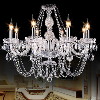 Lustre en cristal doré de luxe européen, lampe suspendue au plafond LED pour villa, salon, bureau à domicile, éclairage décoratif