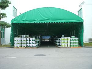 야외 이동식 푸시풀 어닝 전동 농구장 어닝 접이식 개폐형 대형 창고 어닝 행사 텐트 - Product Image 6