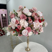 Boules de fleurs artificielles en soie modernes de haute qualité pour centres de table de mariage, 50, 60, 70, 80 cm, vente en gros