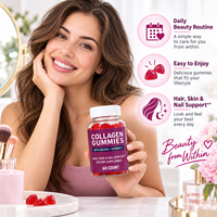 Gummies de Collagène Marque Blanche 60 Unités – Collagène, Biotine, Vitamine C – Complément Alimentaire Quotidien pour la Beauté et la Nutrition à Base de Plantes