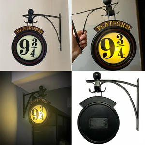 Luce notturna all'ingrosso di magia <span class=keywords><strong>accademia</strong></span> lampade da parete a LED piattaforma lampada Hogwartsed 3D decorazione per la camera dei bambini regali di compleanno - Product Image 6