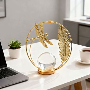 Office Decoration Elegant Iron <b>Crystal</b> <b>Ball</b> Desk Decor Sparkling Tabletop Ornament for Home Living Room - Product Image 4