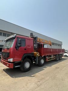 الصين سينوتراك هوو 8x4 12 عجلة شاحنة رافعة محمولة مع ذراع قابل للسحب ، 336HP يورو إي معيار الانبعاثات - Product Image 2