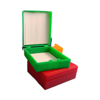 2025 New Arrival Medical Pp Glass Slides Box Lab Consumable 2pc Cuboid Microscope Slide Storage Box