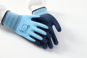 ถุงมือนิรภัยทำงานเคลือบลาเท็กซ์ทนทานด้ามจับกันลื่น - Product Image 4