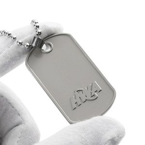 Fornitore Targhette Militari 3D Double Face con Logo Lettere e Numeri Personalizzati Nichel Opaco Collane alla Moda per Uomo e Donna con Catenina - Product Image 1