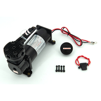 Compresseur/pompe à air pour suspension pneumatique de voiture universel DC 12V 480c MAXPOWER 200 PSI SORTIE 3/8 ou 1/4 avec relais et interrupteur accessoires