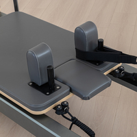 Reformer Pilates Classique Portable en Aluminium Blanc Commercial avec Cadre en Alliage, Équipement de Fitness Durable pour Studio de Yoga