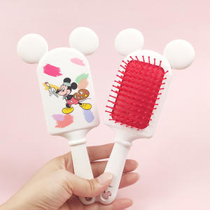 Etiqueta privada personalizada Minnie Mickey dibujos animados plástico lindo peine para el cabello para niños cuidado del cuero cabelludo masaje paleta cojín de aire cepillo de pelo - Product Image 3